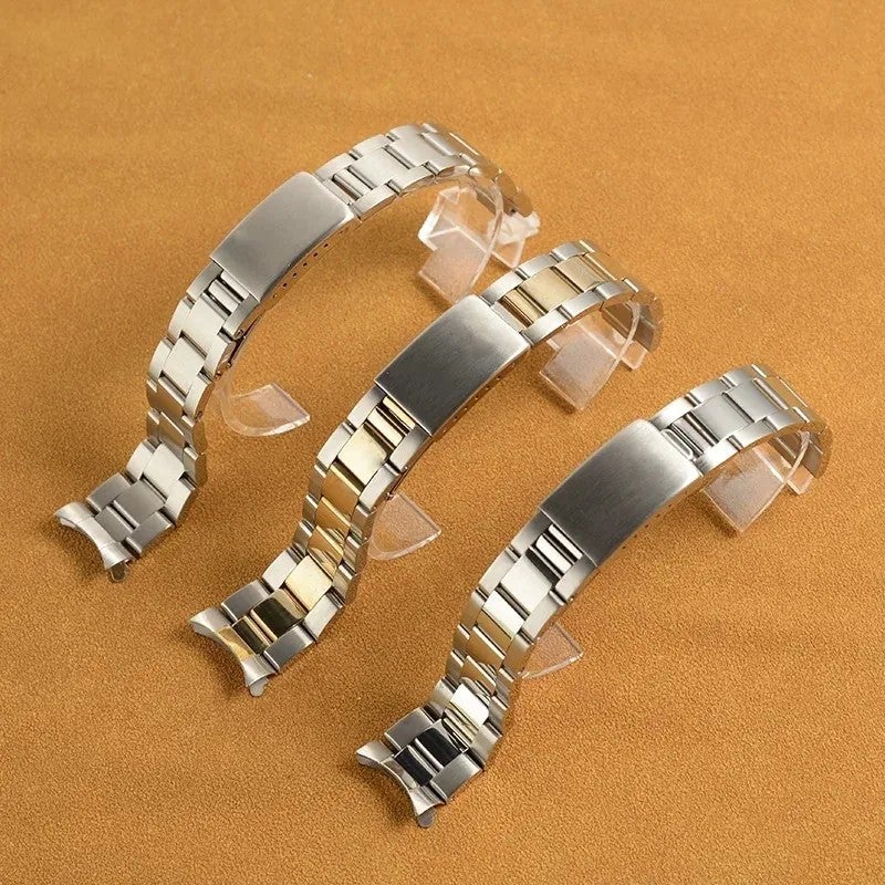 Bluejw 13mm 17mm 19mm 20mm Stainless Steel Replacement Oyster Watch Bracelet Compatible with Rolex – Durable Metal Band to Replace the Watch Strap - Image 2