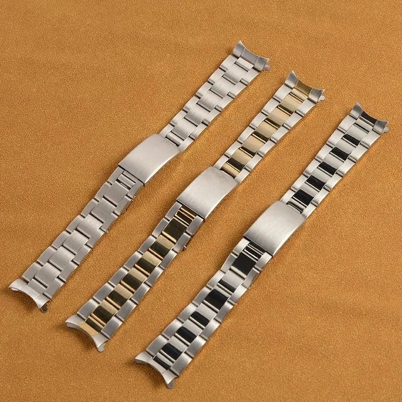 Bluejw 13mm 17mm 19mm 20mm Stainless Steel Replacement Oyster Watch Bracelet Compatible with Rolex – Durable Metal Band to Replace the Watch Strap - Image 3