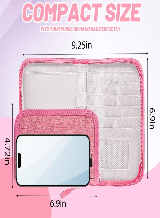 EPIMA Passport Holder for Travel Essentials, RFID Blocking Protector Passport Wallets, Passport Document Organizer Case for Travel Must Have, Pink, Travel Fashion - Image 4