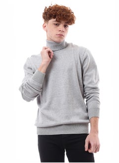 Ribbed Turtle Neck Grey Basic Pullover - pzsku/Z3941BEDFFE68E34212DFZ/45/_/1727254006/89a12626-dc34-418f-9f4a-42d399e33761