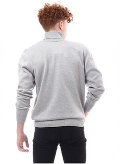 Ribbed Turtle Neck Grey Basic Pullover - pzsku/Z3941BEDFFE68E34212DFZ/45/_/1727254011/70544976-8355-4db0-9d3f-c363b8896758