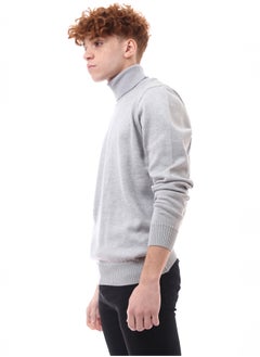 Ribbed Turtle Neck Grey Basic Pullover - pzsku/Z3941BEDFFE68E34212DFZ/45/_/1727254018/bbe3453c-64f5-4f34-81a4-7155b2834202