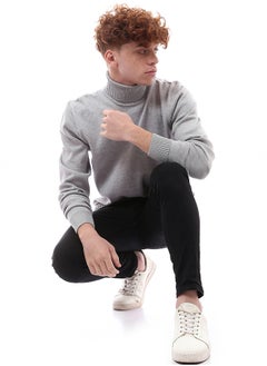 Ribbed Turtle Neck Grey Basic Pullover - pzsku/Z3941BEDFFE68E34212DFZ/45/_/1727254388/16bae289-df97-409e-92c7-eb43fdb3f42d