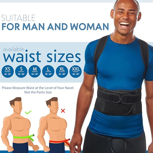 Selbite Back Brace Posture Corrector for Men and Women - Adjustable Posture Brace for Upper and Lower Back Pain Relief - Muscle Memory Support Straightener (Small (Waist 28”-32”)) - Image 5