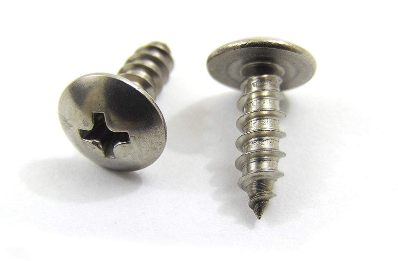 Bolt Dropper No. 6 x 1/2" Stainless Truss Head Phillips Wood Screw, (100 pc), 18-8 (304) Stainless Steel Sheet Metal Screws, Type A Point, Plain Finish by - Image 3