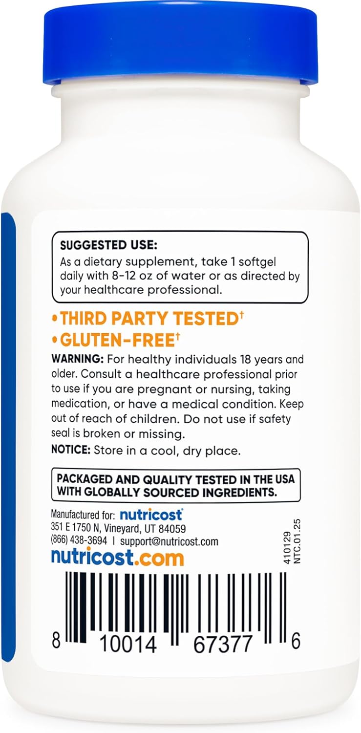 Nutricost Lycopene 20mg 120 Softgels  Gluten Free NonGMO - Image 4