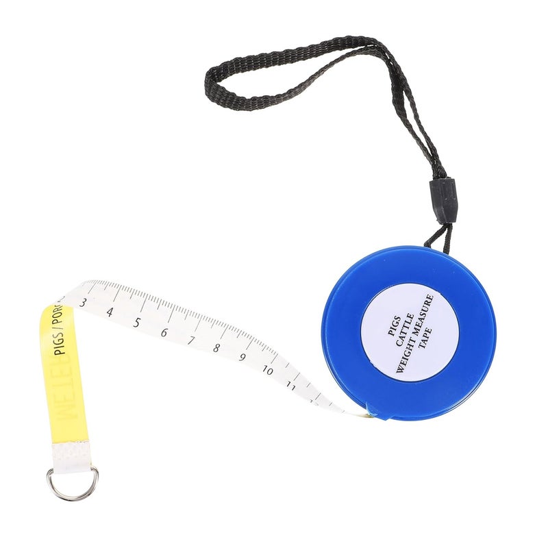 Didiseaon Animal Weight Measuring Tape 2.5m Blue Pig Cattle Goat Body Tape Measure for Livestock Chest Girth and Weight Measurement Farm Use Random Style - Image 1