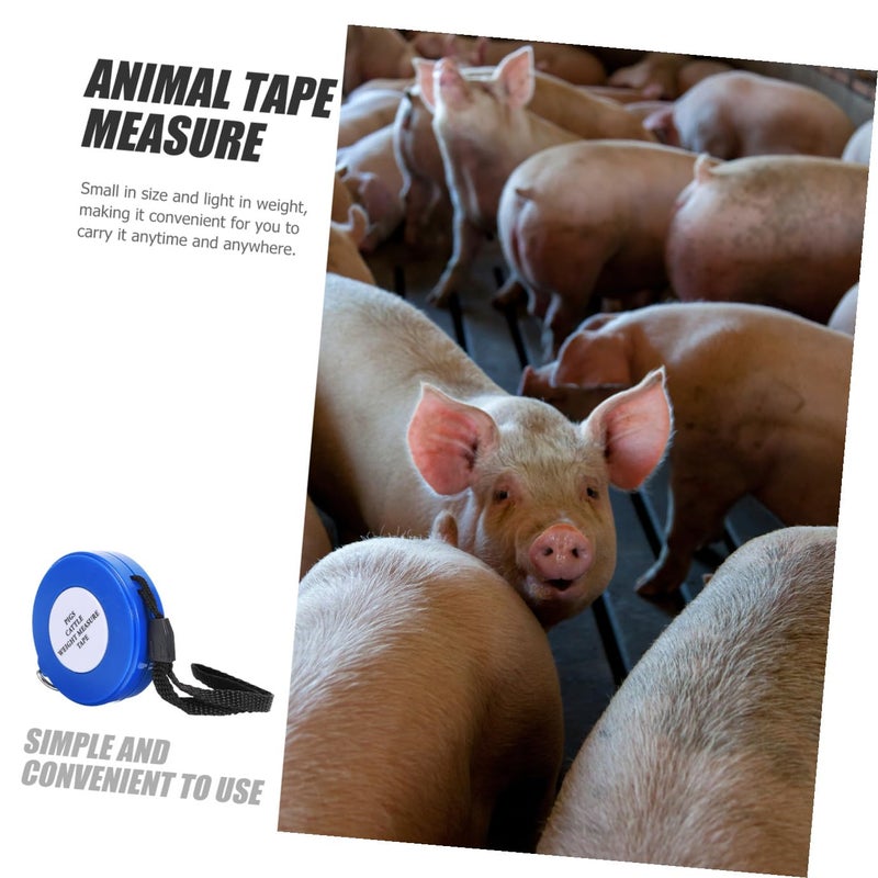 Didiseaon Animal Weight Measuring Tape 2.5m Blue Pig Cattle Goat Body Tape Measure for Livestock Chest Girth and Weight Measurement Farm Use Random Style - Image 3