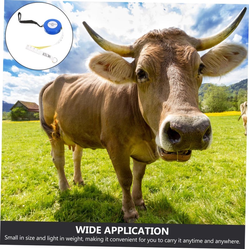 Didiseaon Animal Weight Measuring Tape 2.5m Blue Pig Cattle Goat Body Tape Measure for Livestock Chest Girth and Weight Measurement Farm Use Random Style - Image 4