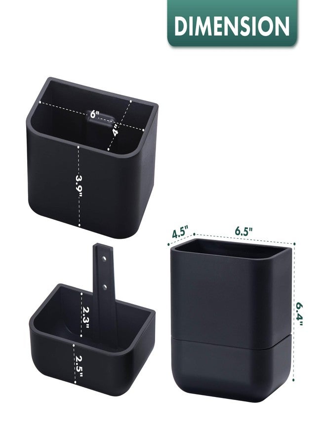 Phoenix Vine 6.5 Inch Wall Mounted Hanging Self Watering Planter Pot, Small Flower Succulents Herbs Plant Container, Black, Set of 3, 01-WP-B-3 - Image 5
