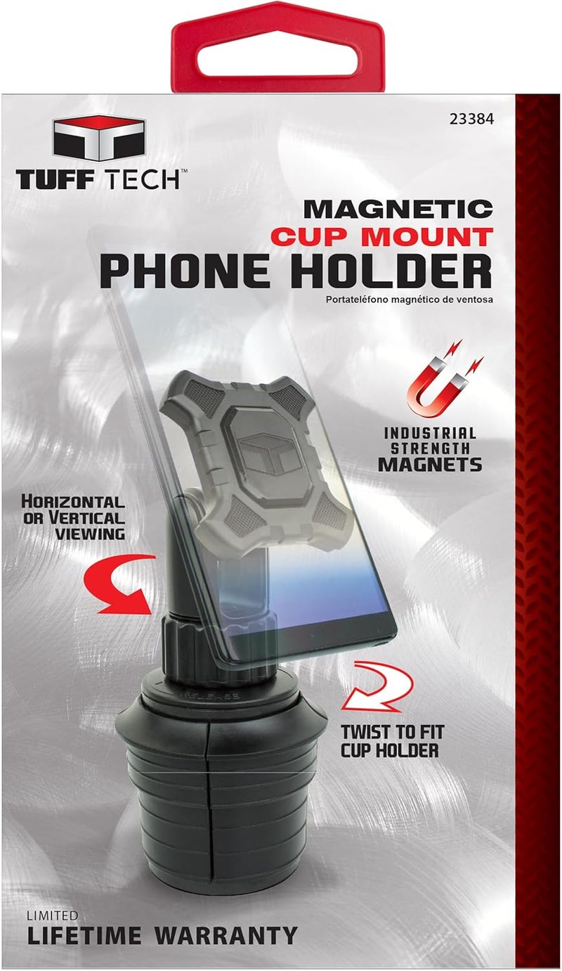 Custom Accessories Gulf standard sizing alternatives Tuff Tech 23384 Heavy Cup Mount Magnetic Phone Holder Individual & group usable - Image 4