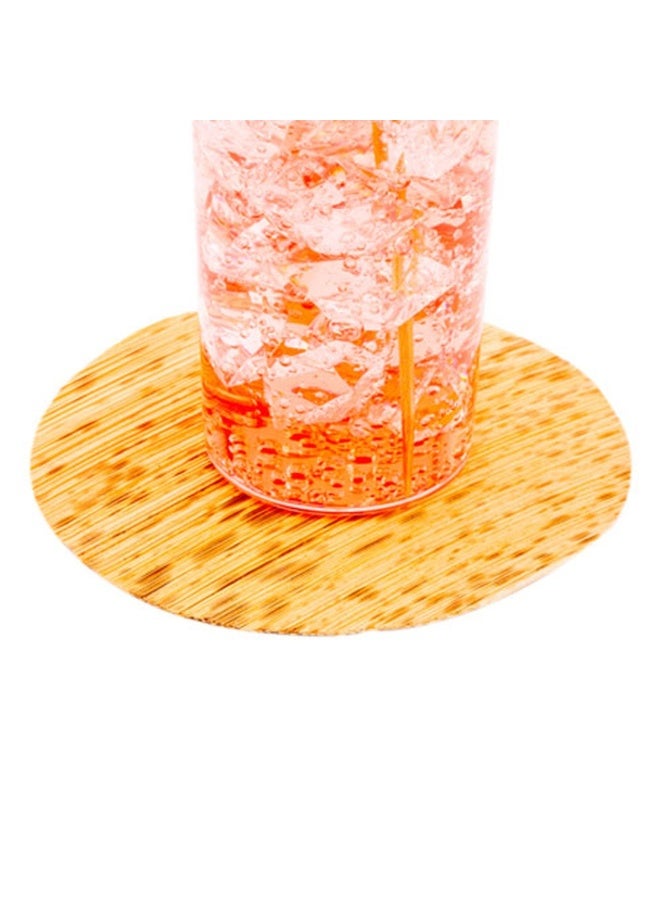 Restaurantware 3 Inch Bamboo Drink Coasters, 200 Disposable Wood Coasters - Sustainable, Secure Tabletop, Bamboo Table Coasters, For Wedding Banquets Or Catered Events - Image 2