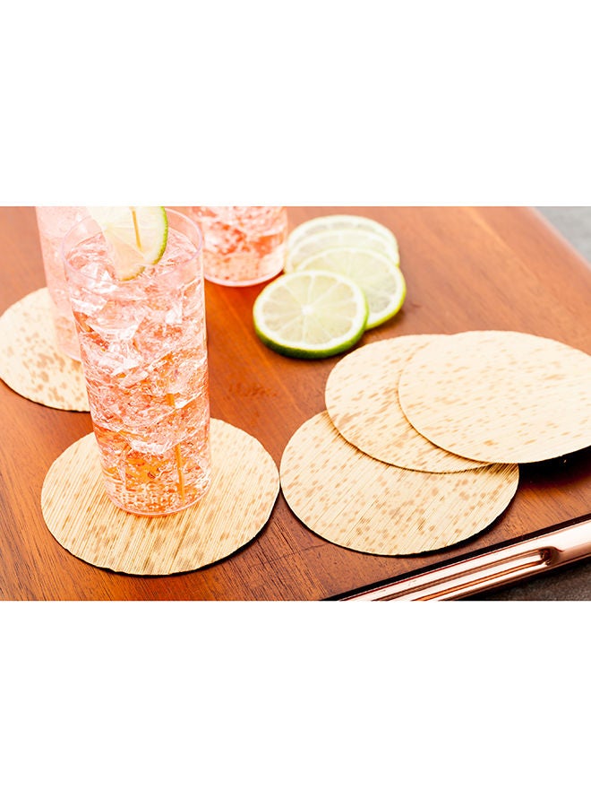 Restaurantware 3 Inch Bamboo Drink Coasters, 200 Disposable Wood Coasters - Sustainable, Secure Tabletop, Bamboo Table Coasters, For Wedding Banquets Or Catered Events - Image 5