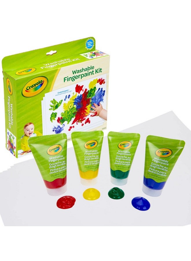Crayola My First Finger Painting Paper Paint for Toddlers (Red, Blue) - Image 1