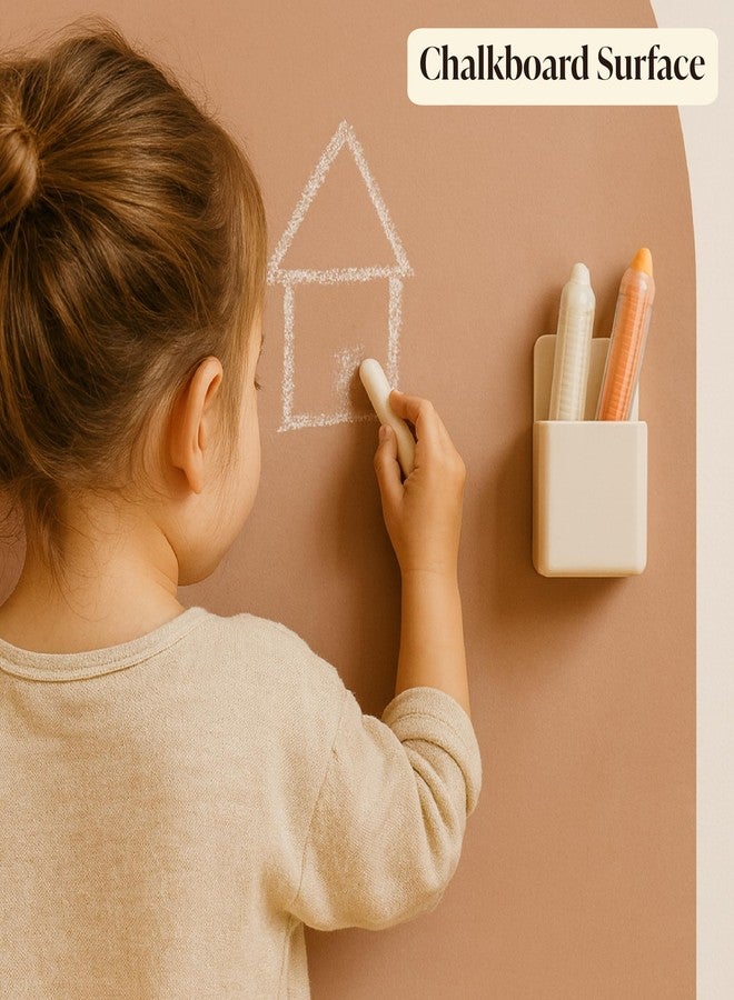 Orelle MagicWall | Magnetic Arch Wall Decal - Repositionable & Renter-Friendly | Peel & Stick Magnetic Wall Decal Chalkboard | Playroom Essentials | Midi 20 x 26” | Mocha - Image 3