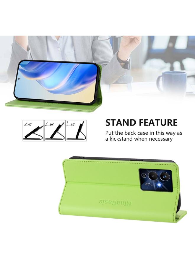 Zaboon Case For Infinix Note 12 Pro 5G RC01 Dual-Folded Magnetic Suction RFID Leather Phone Case - Image 4