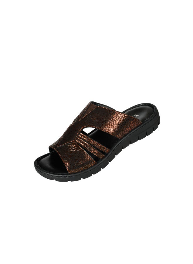 Josef Seibel 071-2233 Josef Seibel Ladies Casual Flat Sandals 93470 Black/Kombi Bronze  - Image 3