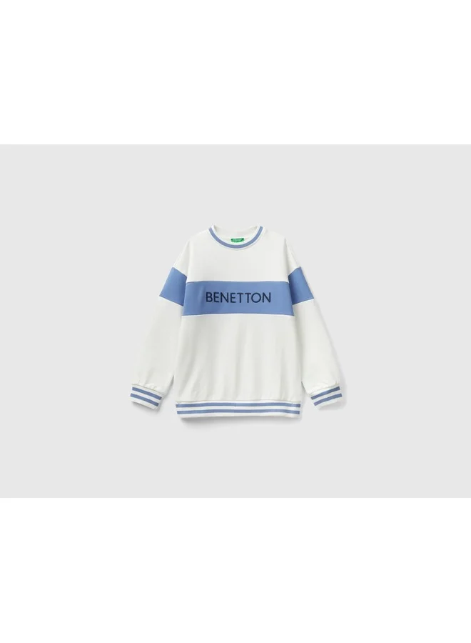 UNITED COLORS OF BENETTON Sweatshirt With Logo Embroidery