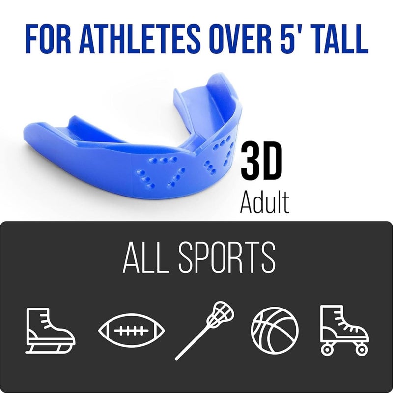 SISU 3D Mouthguard, Charcoal Black - 2.0mm Thin - for Athletes Over 5â€™ Tall - Pre-Formed for Custom-Molded Fit - Remoldable Up to 20 Times - Non Toxic - Image 2