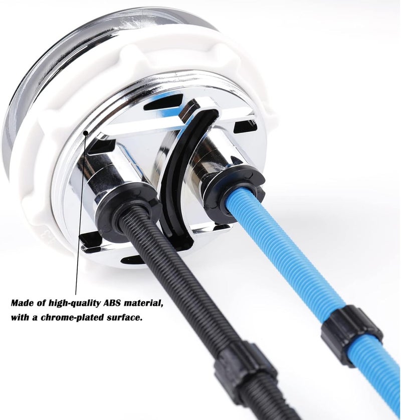 VALLVATER Toilet Push Button 58mm Thread Diameter Dual Push Flushing Button Adjustable Toilet Water Tank Button - Image 4
