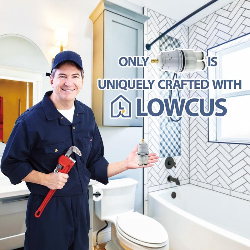 LOWCUS RP19804 RP46074 Shower Cartridge Replacement for Delta 1300/1400 Series 13/14 Series, Compatible with Delta Monitor MultiChoice Rough-in Valve, Include RP22734 (RP46074+Bonnet Nut) - Image 4