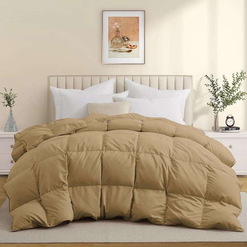 BEDDY FUSION Heavy Winter 600 GSM Comforter Double Bed Size 90X100 600 GSM Microfiber Super Soft Fluffy for Winter ComforterRajaiDuvetBlanket Double Bed Beige Color - Image 1
