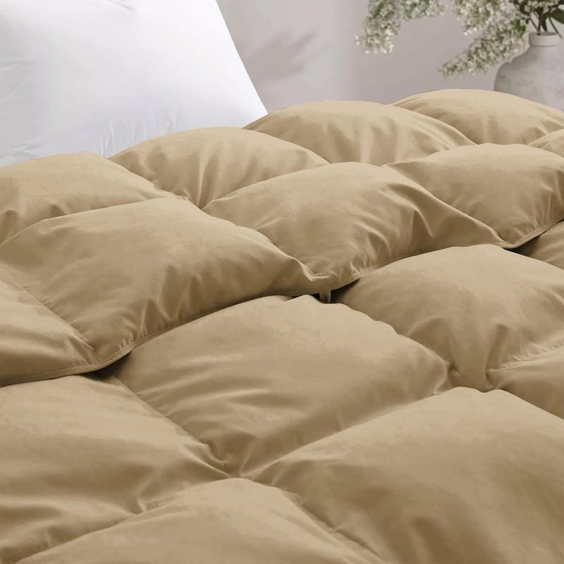 BEDDY FUSION Heavy Winter 600 GSM Comforter Double Bed Size 90X100 600 GSM Microfiber Super Soft Fluffy for Winter ComforterRajaiDuvetBlanket Double Bed Beige Color - Image 3