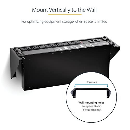 StarTech.com 3U 19" Wall Mount Vertical Rack Bracket, Wall Mount Patch Panel Bracket for Data/AV/IT/Computer Equipment, 3U Rack for Cabinet or Server Room, Supports 150lb (68kg) , TAA (RK319WALLV) - Image 4