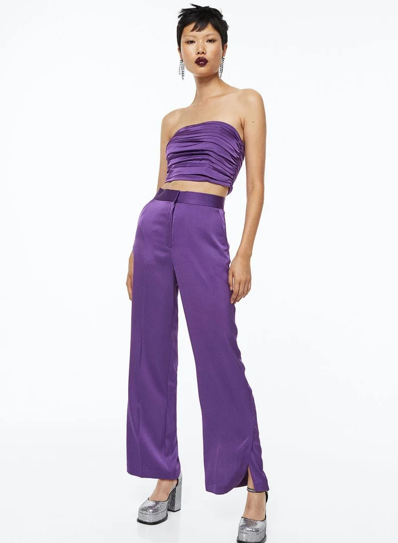 H&M Bardot Knitted Crop Top