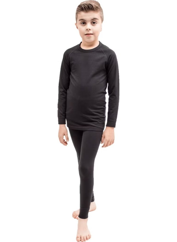 The Don Black Color Boy's Thermal Underwear Bottom - Image 1