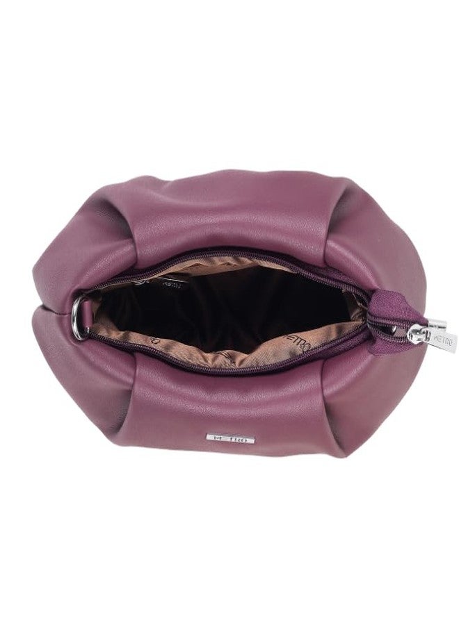 Metro Women Maroon Shoulder Bag (66-101) - Image 3