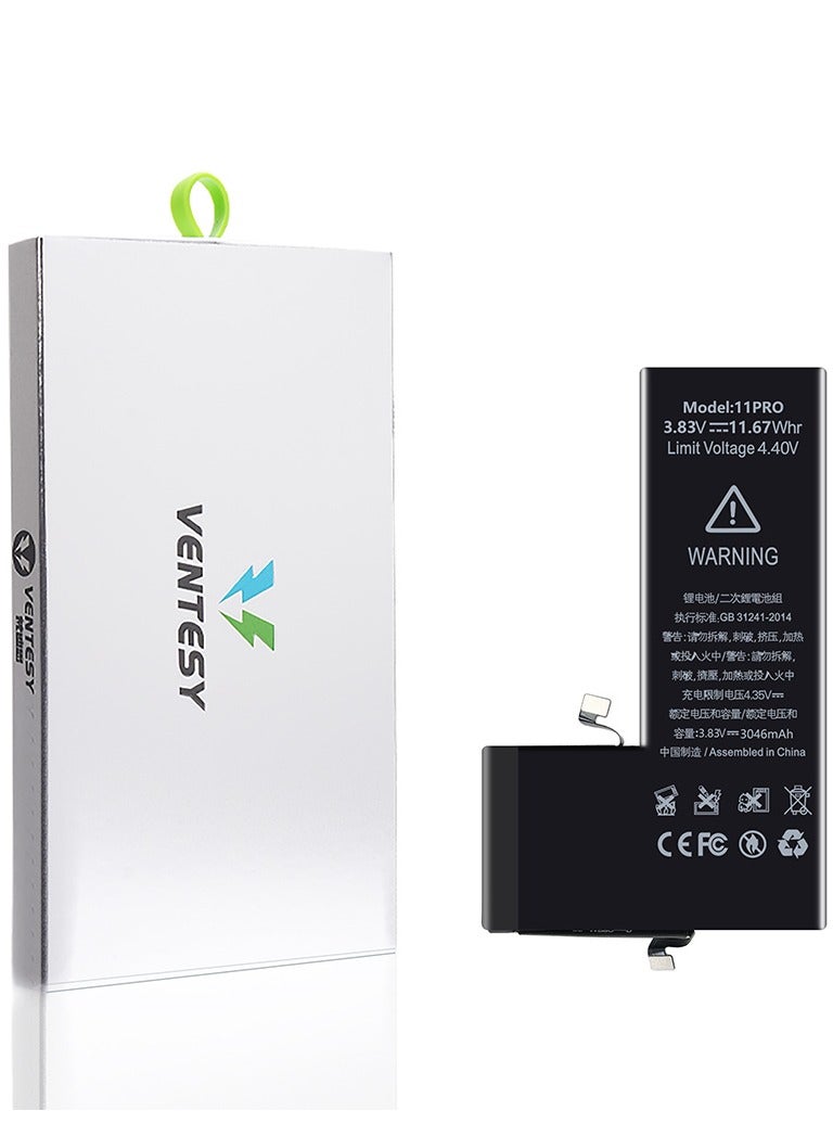VENTESY Battery for Apple iPhone 11pro Ultra Capacity - Black  - Image 2