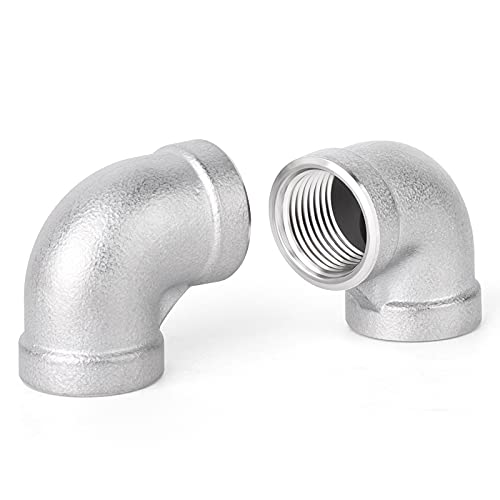 TAISHER 10PCS 304 Stainless Steel 90 Degree Elbow Fittings, 3/4 Inch NPT Female Pipe to 3/4 Inch NPT Female 304 Stainless Pipe Fitting - Image 5