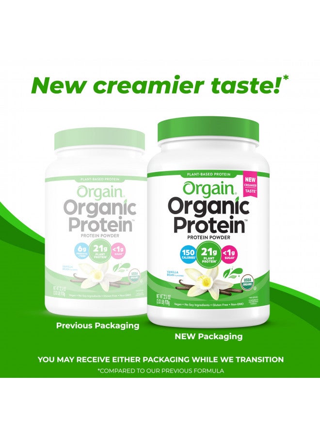 Orgain Orgain Organic Vegan Protein Powder, Vanilla Bean - 21g of Plant Based Protein, Low Net Carbs, Gluten Free, Lactose Free, No Sugar Added, Soy Free, Kosher, Non-GMO, 2.03 Lb - Image 4