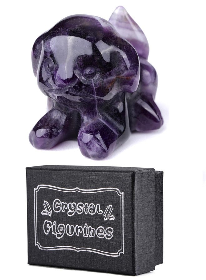 PESOENTH Purple Amethyst Crystal Dog Ornament Dog Lovers Gifts for Women Christmas Birthday,Cute Amethyst Stone Puppy Dogs Figurine Statue Home Room Decor,1.5" - Image 5