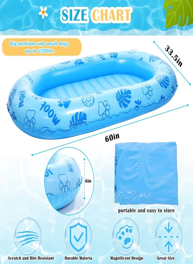 عوامة جيلي آرتش للكلاب للمسبح مع مقبض وحبل، مقاس 59 × 35 بوصة، مناسبة للكلاب الصغيرة والمتوسطة والكبيرة، قابلة للنفخ والطي، مثالية للسباحة أو ألعاب الماء في البحيرة، تتحمل وزنًا يصل إلى 150 رطلاً. - Image 3