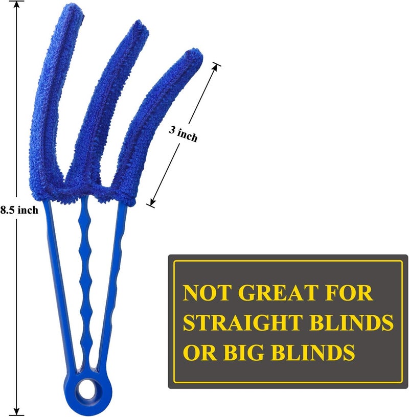 Hiware Window Blind Cleaner Duster Brush with 5 Microfiber Sleeves - Blind Cleaner Tools for Window Shutters Blind Air Conditioner Jalousie Dust - Image 4