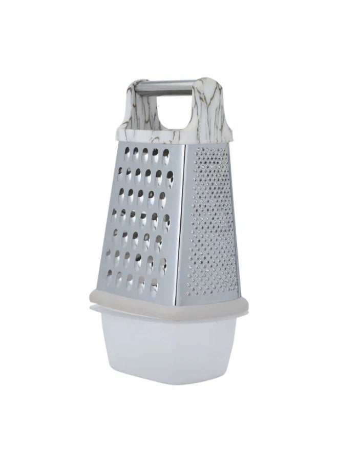 Alsaif grater, 4 sides, plastic handle - silver - Image 2
