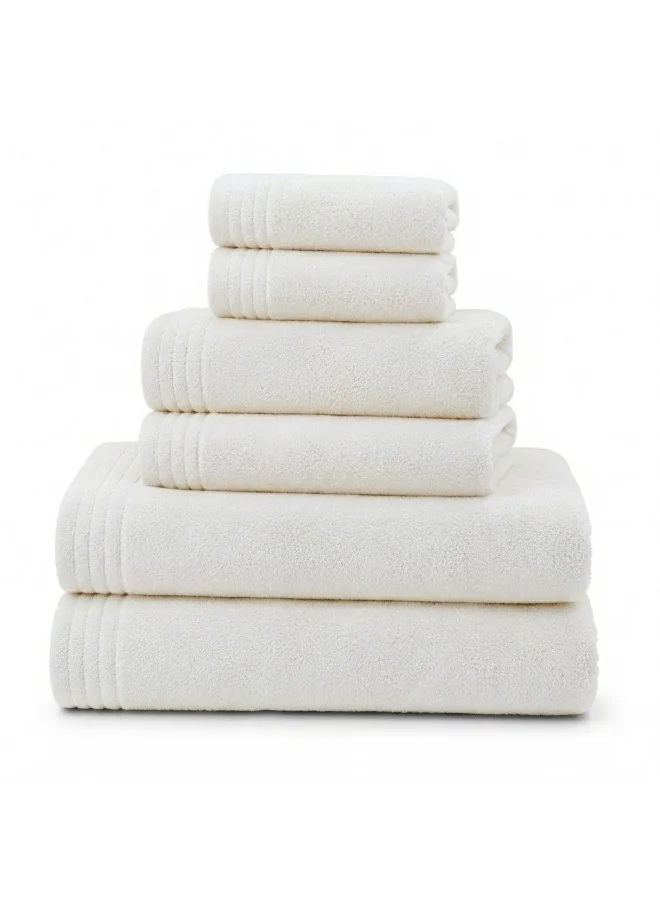 Donetella Towel Set (Pack of 6) – Microfiber 330 GSM – Ultra Soft & Highly Absorbent Quick Dry Bathroom Towel Set with Bath Sheet, Bath Towel & Hand Towel