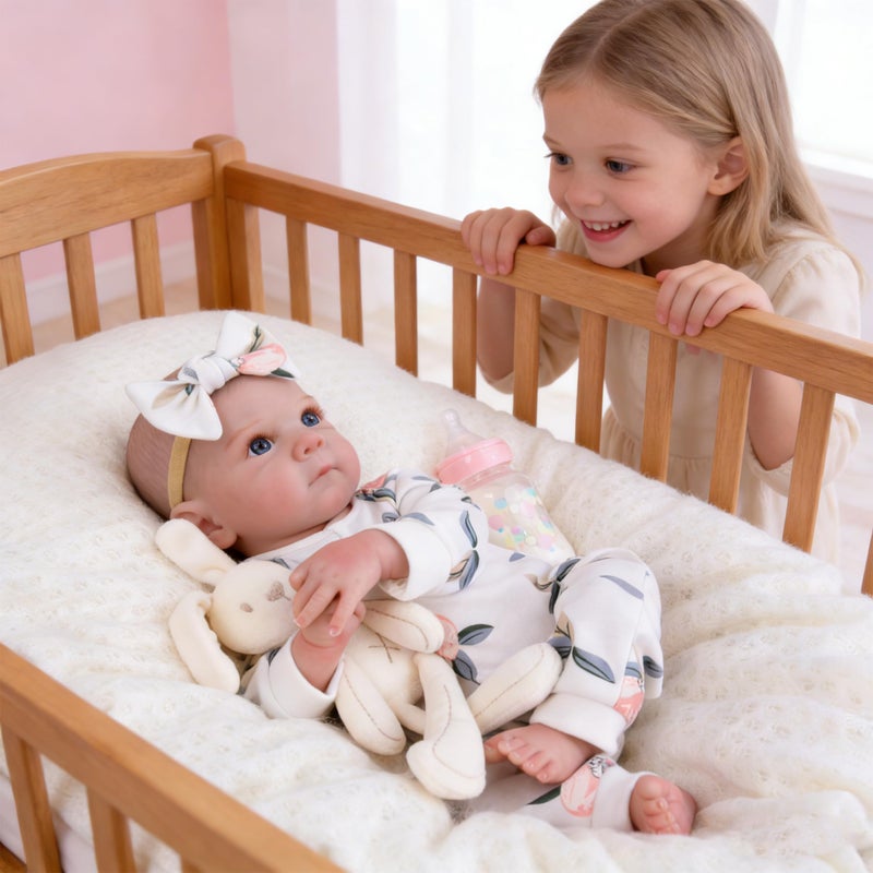 Milidool Lifelike Reborn Baby Dolls Girl - 20 Inch Realistic Newborn Baby Dolls with Poseable Body, Real Life Baby Dolls with Accessories for 3+ Year Old Girls Gifts, Pretend Play, Collection - Image 4