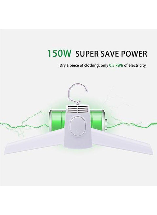 Portable Smart Electric Clothes Dryer With Hanger White 150W  - Image 3