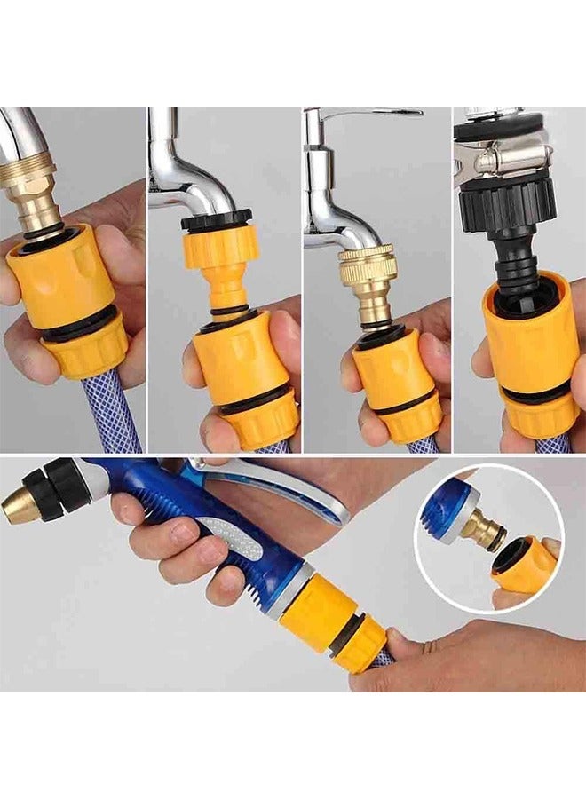 طقم موصل خرطوم الحديقة 20 قطعة: فوهة، إصلاح خرطوم، موصل سريع، قسّم Y، محول خيوط ذكر/أنثى، صنبور ذو اتجاهين، موصل صنبور عالمي - Image 5