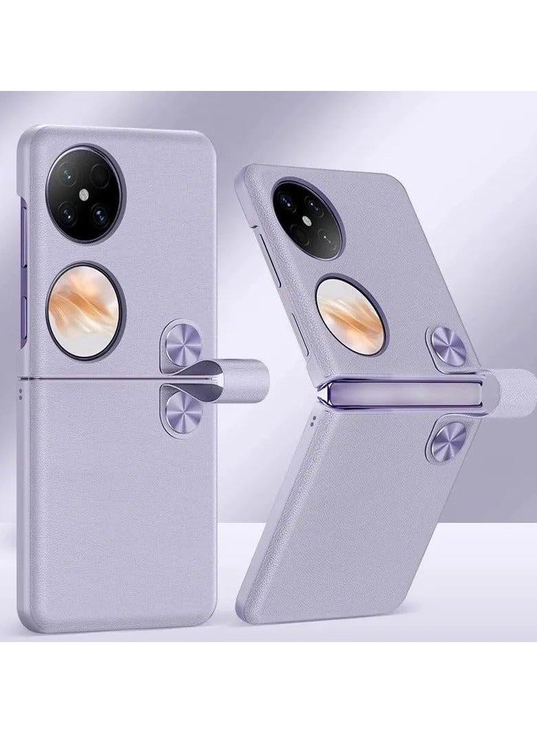 general Compatible with Huawei Pocket 2 Case with Strap, Premium PU Leather Case with Grip for Women Girl, Shockproof Protective Case for Huawei Pocket 2 - Image 1