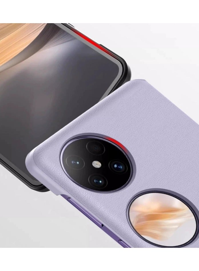 general Compatible with Huawei Pocket 2 Case with Strap, Premium PU Leather Case with Grip for Women Girl, Shockproof Protective Case for Huawei Pocket 2 - Image 3