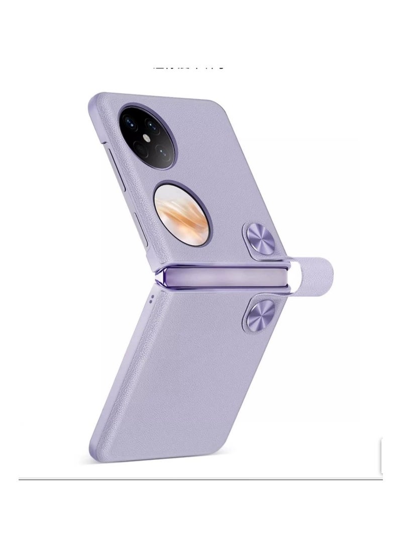 general Compatible with Huawei Pocket 2 Case with Strap, Premium PU Leather Case with Grip for Women Girl, Shockproof Protective Case for Huawei Pocket 2 - Image 5