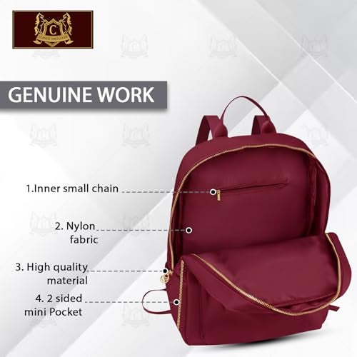 CLASSIC SMUGGLER Backpack Bags for Women/Girls Stylish Shoulder Sling Handbag Purse Office Travel College Daily-Use Convertible 13 Inch Laptop Backpacks Corporate - Pack of 1 (Wine Red) - Image 4