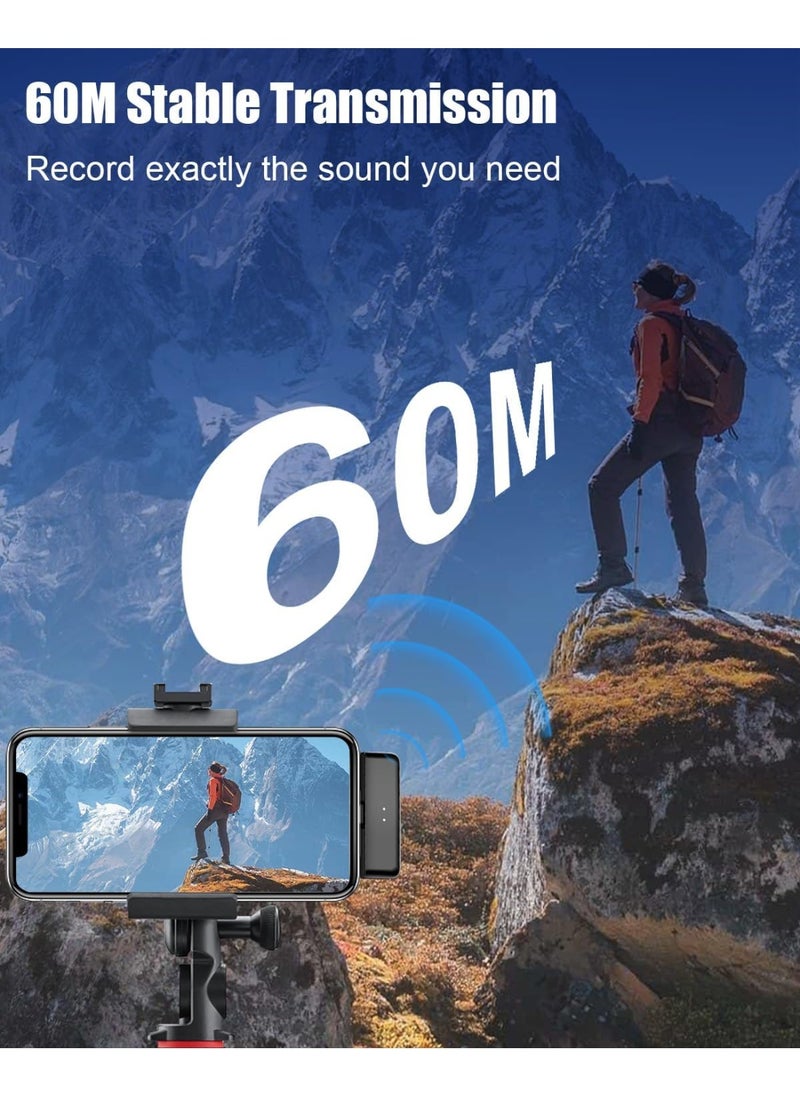 Xoopla 2 Pcs Wireless Lavalier Microphone compatible with iPhone Android with Charging Case Lapel Microphone Wireless with 3 Mode Denoise for Video Recording Vlogging YouTube Interview 60m Far Distance  - Image 2