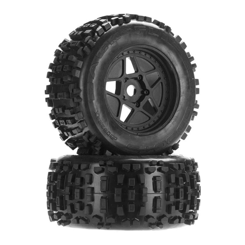 ARRMA AR510092 Dboots Backflip 38 Mt 6S RC Monster Truck Tire with Foam Insert Mounted On MultiSpoke Wheel 17Mm Hex Black Set of 2 - Image 3