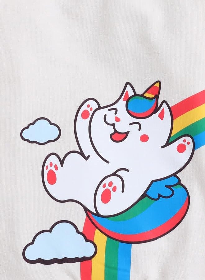 BUMZEE سويت شيرت قطني بأكمام طويلة للبنات من بامزي، لون كريمي، مناسب للأعمار من 18 إلى 24 شهرًا (Peb9693E-crm) - Image 3