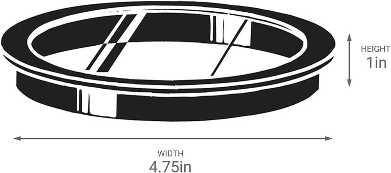 Kichler 4.75" Accessory Lens in Black, 9534BK, (4.75” W x 1” H) - Image 3